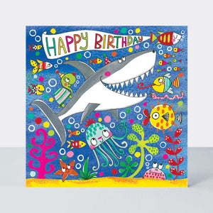 Happy Birthday Shark Jigsaw Card