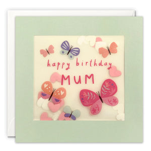 Mum Butterflies Paper Shakies Card