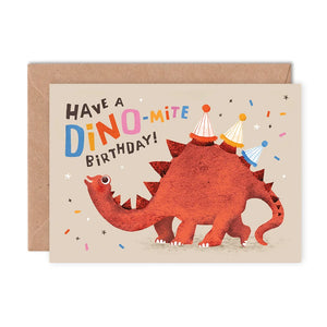 Dino-mite Birthday Greeting Card