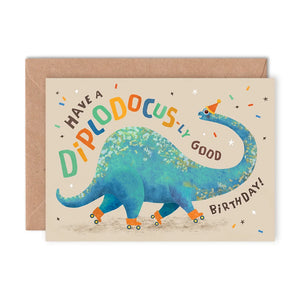 Diplodocus-ly Birthday Greeting Card