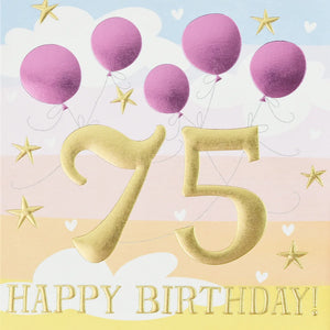 75, Pink Balloons & Clouds