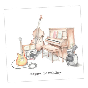 Musical Instruments Birthday Card