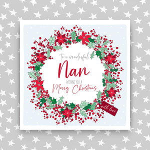 Nan - Wreath Christmas Card