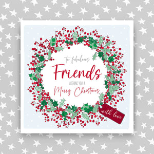 Fabulous Friends - Wreath Christmas Card