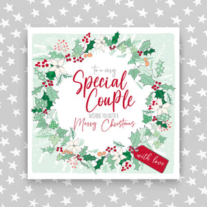 Special Couple - Wreath Christmas Card