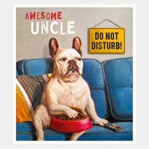 Awesome Uncle Bulldog on Sofa