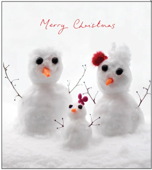 Merry Christmas Snowmen (Pack of 5)