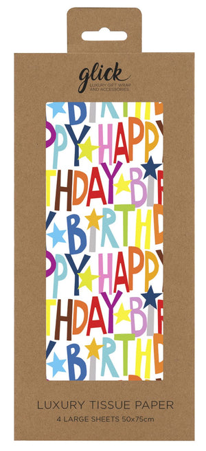 Happy Birthday Multi Tissue Paper
