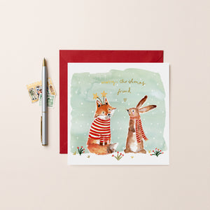 Fox & Bunny Merry Christmas Friend