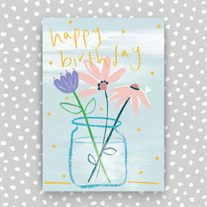 Happy Birthday Vase of Flowers