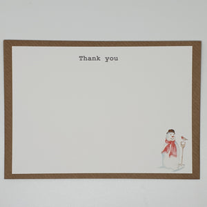 Thank You Christmas Snowman Postcard (Pack of 6)