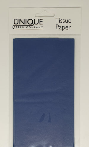 Dark Blue Tissue Paper (Pack of 5 Sheets)