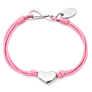 15cm Love You Kids Pink Leather Bracelet