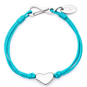 14.5cm Love You Turquoise Leather Bracelet