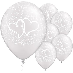 Entwined Hearts 11" Latex Balloons (Pack of 6)