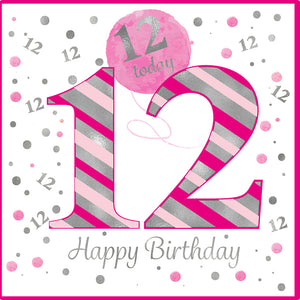 12th Birthday Pink