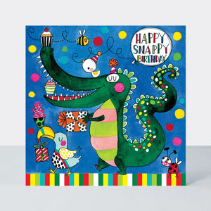 Happy Snappy Birthday Crocodile - Jigsaw Card