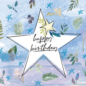 Happy Birthday - Blue Star