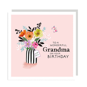 To a wonderful Grandma on you Birthday - Flowers