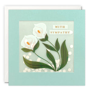 Sympathy Lillies Paper Shakies Card