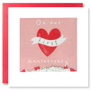 First Anniversary Heart (Shakies Card)