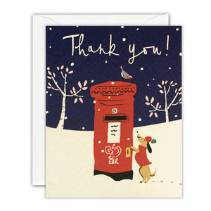 Thank You Dog and Postbox Mini Pack of 5 cards