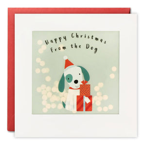 Happy Christmas from the Dog Paper Shakies Card