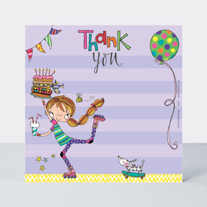 Thank You - Girl on Roller Blades (Pack of 8)