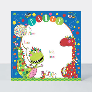 Party Invitation - Dinosaurs (Pack of 8)