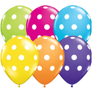 Polka Dot 11" Latex Balloons (Pack of 6)