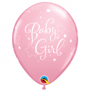 Baby Girl 11" Latex Balloons (Pack of 6)